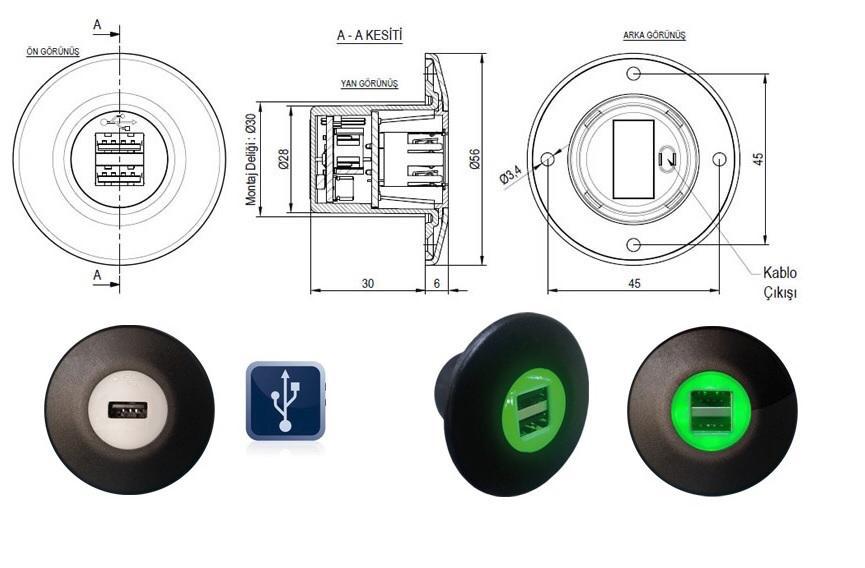 A202 Small Usb Şarj Cihazı